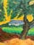 Late 20th Century Vintage Van Gogh-Style Impressionist Landscape Oil on Canvas Painting For Sale - Image 5 of 17