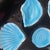 Vintage French Majolica Oyster Plates attributed to Elchinger, 1960s, Set of 6 For Sale - Image 10 of 12