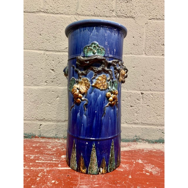 how beautiful is this? I love this lapis blue on this umber's stand. it came within two shakes of going into my house,...