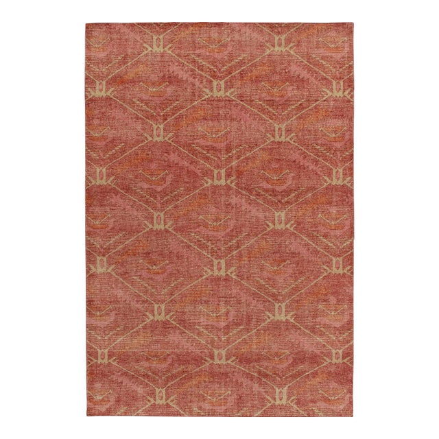 Rug & Kilim’s Oversized Distressed Ave Rug in Dark Red, 12x15 For Sale