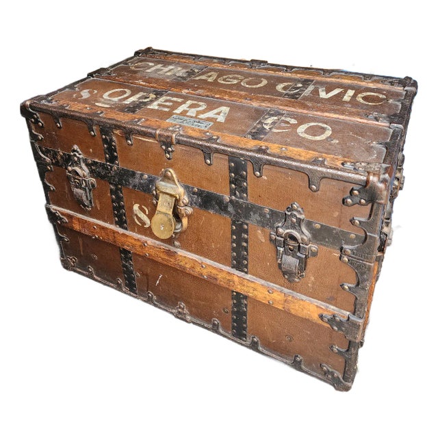 Early 20th Century C a Taylor Trunk Chicago Civic Opera For Sale