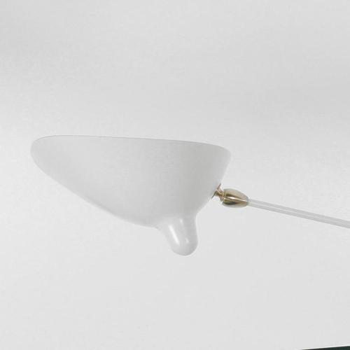 Mid-Century Modern White Six Rotaiting Arms Ceiling Lamp by Serge Mouille For Sale - Image 4 of 7