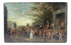 Flemish Artist, Figurative Painting, 1800s, Oil on Panel