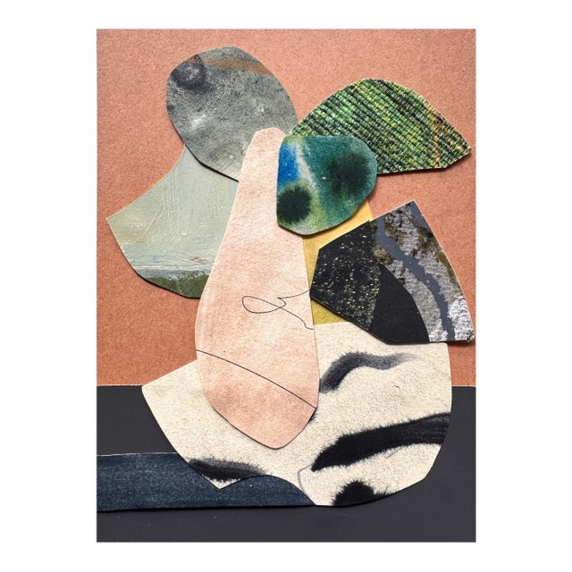 "New Directive 2" Original Mixed-Media Collage on Paper by Zac Woodiel For Sale