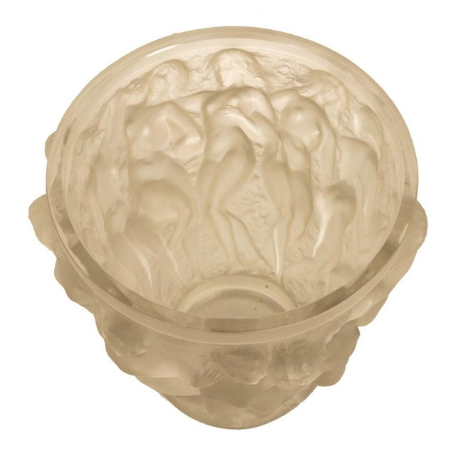 Rene Lalique Large Art Deco Opalescent Glass Crystal Vase Bacchantes Signed 1927 For Sale - Image 12 of 18