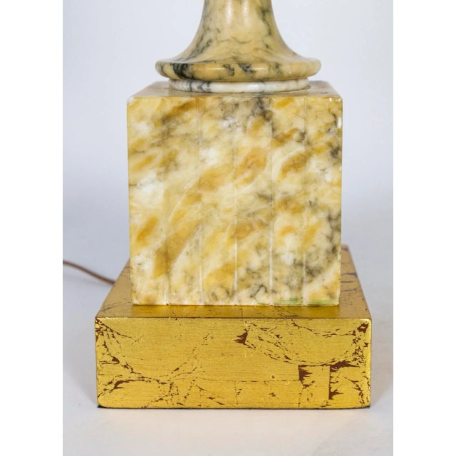 Amber 1930s Amber Marble Covered Urn Shape Lamp For Sale - Image 8 of 10