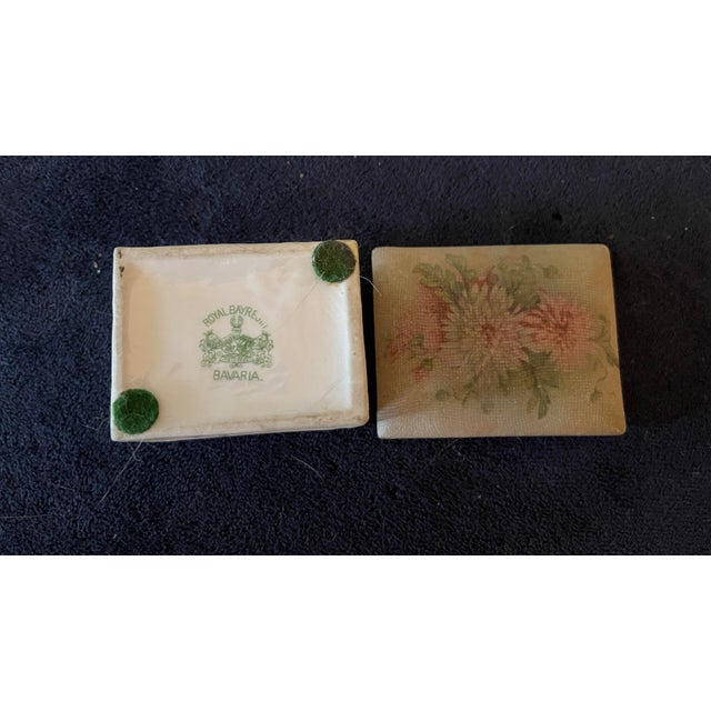 Set of 3 Antique Porcelain Trinket Boxes — Richard Ginori, Royal Bayreuth Tapestry, Cobalt Gilt For Sale - Image 12 of 12