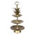 Vintage Brass 3 Tier Pineapple Tray Display Stand For Sale