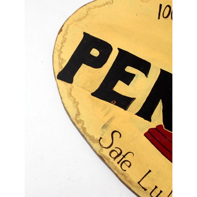 Wood Vintage Pennzoil Sign For Sale - Image 7 of 10