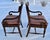 Bernhardt Mahogany Arm Chairs Pair Vintage Stretcher Base 80s For Sale In Philadelphia - Image 6 of 13