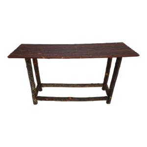 Rustic Wood and Twig Console Table