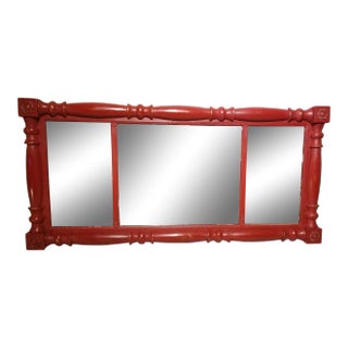Federal Style Red Painted Mirror For Sale