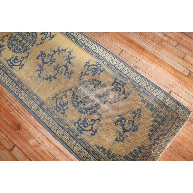 19th Century Long Antique Chinese Runner - 2'5" x 14'5" For Sale - Image 4 of 6