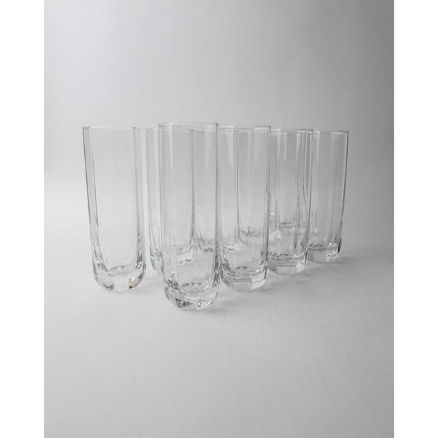 Vintage Octagonal Murano Drinking Glasses, 1980s, Set of 9 For Sale - Image 10 of 12