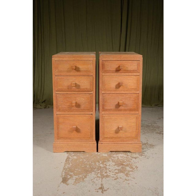 1920s Vintage Bedside Tables in Light Oak from Brynmawr Furniture Co, 1920, Set of 2 For Sale - Image 5 of 14