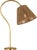 Transitional Amber Lewis by Visual Comfort Signature Dume 24" Arched Table Lamp in Hand-Rubbed Antique Brass with Natural Abaca Shade For Sale - Image 3 of 3