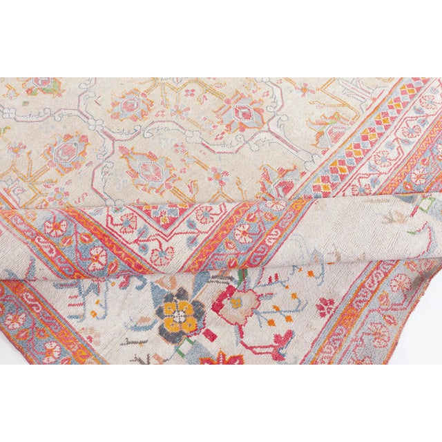 Early 20th Century Cotton Agra Rug For Sale In New York - Image 6 of 9