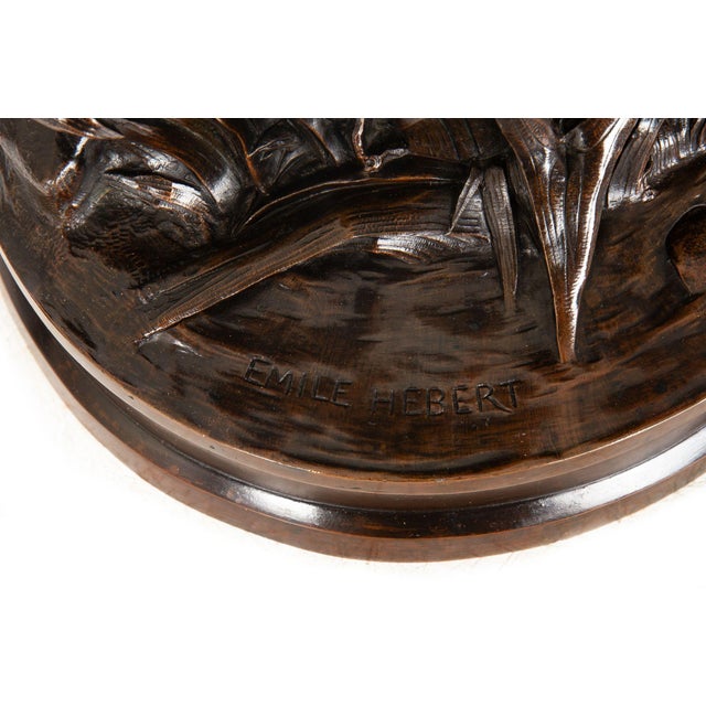 French Bronze Sculpture “La Fil De La Vierge” by Pierre-Emile Hebert Ca. 1880 For Sale - Image 12 of 18