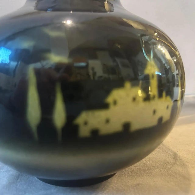 This exceptional globular ceramic jug with an elegant loop handle is a prime example of Italian Art Deco design from the...