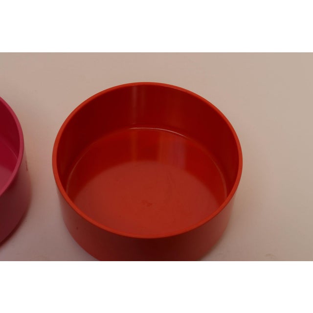 Set of Four Vintage Purple, Orange and Pink Melamine "Max" Bowls by Massimo Vignelli for Heller For Sale - Image 11 of 14