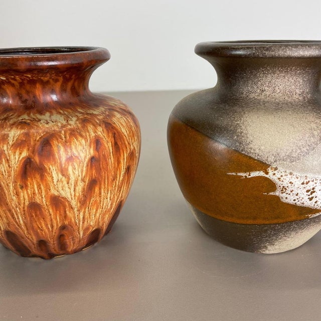 Vintage Pottery Fat Lava Vases from Scheurich, Germany, 1970s, Set of 3 For Sale - Image 12 of 18