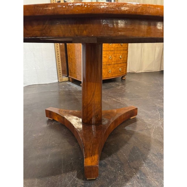 19th Century Biedermeier Walnut Center Table For Sale - Image 5 of 5