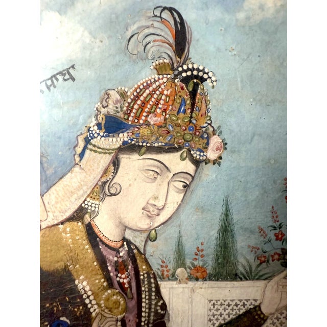 Large Antique 18th Century Mughal Sikandar India Watercolor Painting Manuscript For Sale - Image 12 of 18