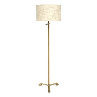 Art Deco Period Brass Floor Lamp, French, Vintage Circa 1940 For Sale