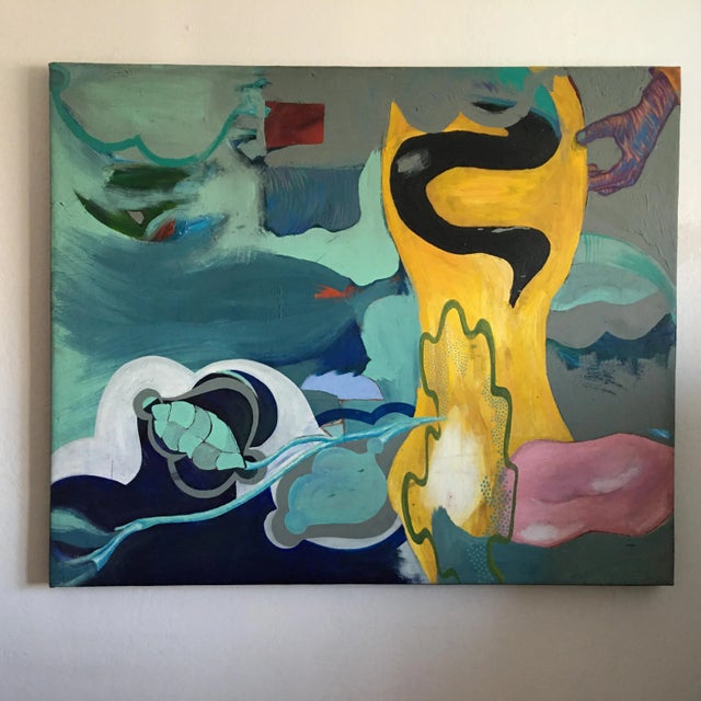 Mid 20th Century Abstract Expressionist Oil Painting For Sale - Image 9 of 9