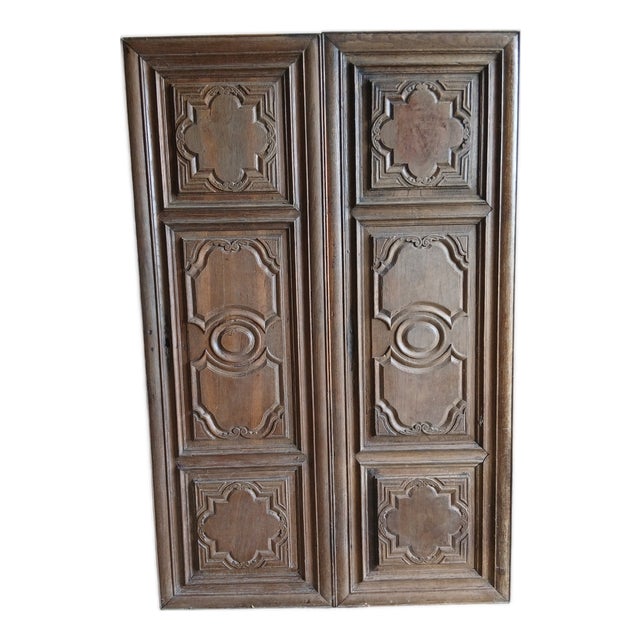 Antique French Carved Wooden Doors, 1730 For Sale