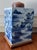 Ceramic Large Antique Early 19th Century Chinese Export Porcelain Canton Blue and White Rectangular Tea Canister Caddy Vase For Sale - Image 7 of 12