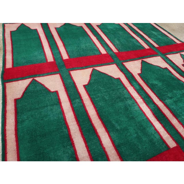Galerie Shabab Collection Mid-20th Century Turkish Art Deco Style Carpet For Sale - Image 4 of 9