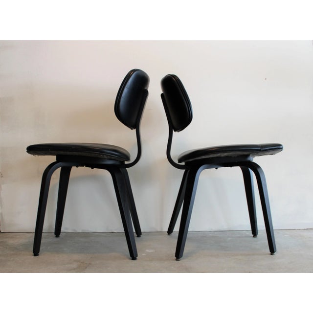 Black 1980's Mid-Century Modern Thonet Black Walnut Bentwood Chairs - a Pair For Sale - Image 8 of 8