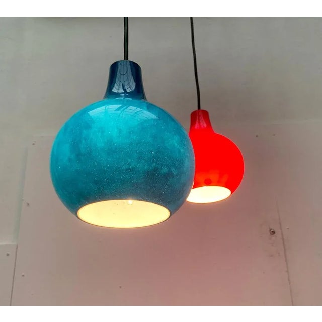Mid-Century German Ah Glass Pendant Lamp from Peill & Putzler, Set of 2 For Sale - Image 16 of 18