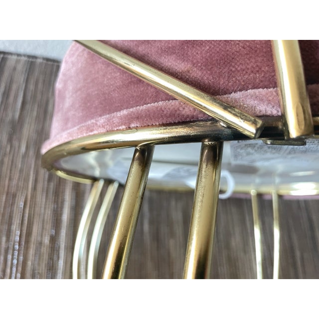 Mauve Mid 20th Century Vintage George Koch Mauve Vanity Stool Chair Hollywood Regency For Sale - Image 8 of 12