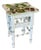 Vintage Custom Painted Tropical Decoupage Spindle Side Table For Sale