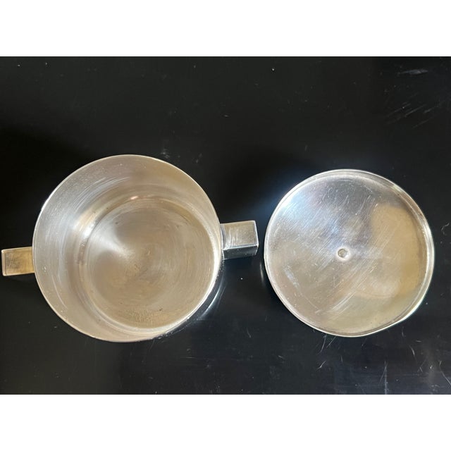 Merle D, Faber Quadruple Silver Plated Art Deco Skyscraper Design Five Piece Set For Sale - Image 11 of 16