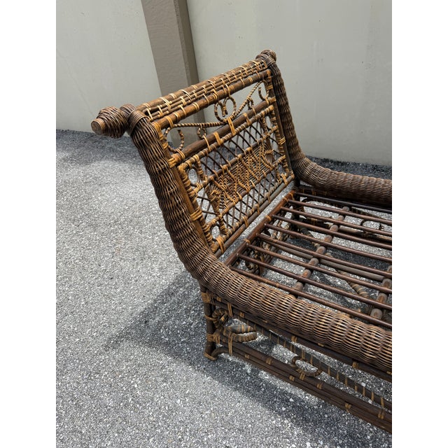1960s Stunning Vintage Rattan 7' Daybed For Sale - Image 5 of 12