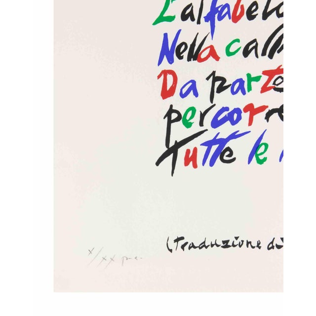 Rafael Alberti, The Lyricism of Alphabet, 1972, Lithograph For Sale - Image 3 of 4