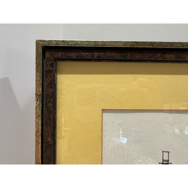 Early 20th Century John F. Lochtefeld Original Pen and Ink Drawing Signed Modernist Figurative Art For Sale In Atlanta - Image 6 of 9