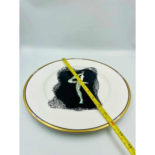 Ceramic Vintage Erté Bone China Numerals Collection "4" Plate For Sale - Image 7 of 8
