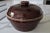Antique Glazed Stoneware Casserole Dark Brown/Stamped For Sale In Los Angeles - Image 6 of 6