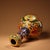 Metal Vintage Chinese Gilt Copper Cloisonné "Garlic-Mouth" Floral Vase - 1360g For Sale - Image 7 of 10