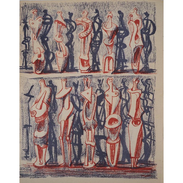 Henry Moore, Figures and Shadows, 1951, Original Lithograph For Sale - Image 6 of 6