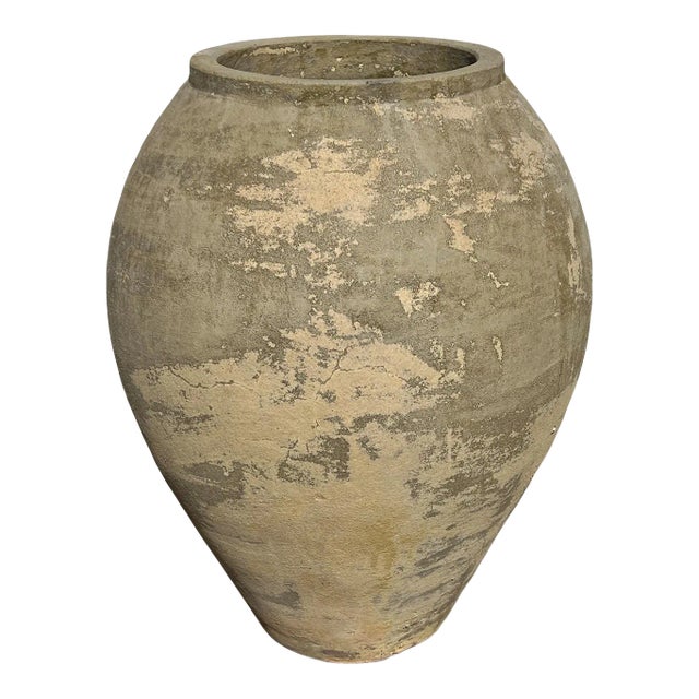 Sautern Yellow Earth Ware Vintage Pot Planter For Sale