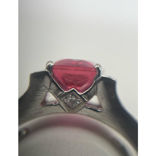 Kat Florence 18k Gold Rubellite Diamond Ring Size 12 For Sale - Image 11 of 11