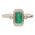 1ct Emerald Ring With Earth Mined Diamonds in Solid 14k Yellow Gold Emerald Cut Size 6.75 For Sale