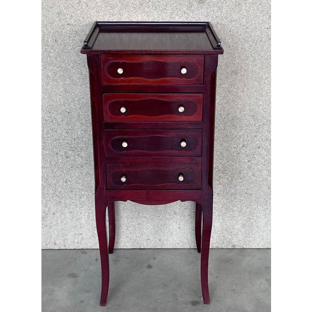 Early 20th Century Pair of Italian Louis XV Style Mahogany Nightstand or End Side Tables For Sale - Image 16 of 18