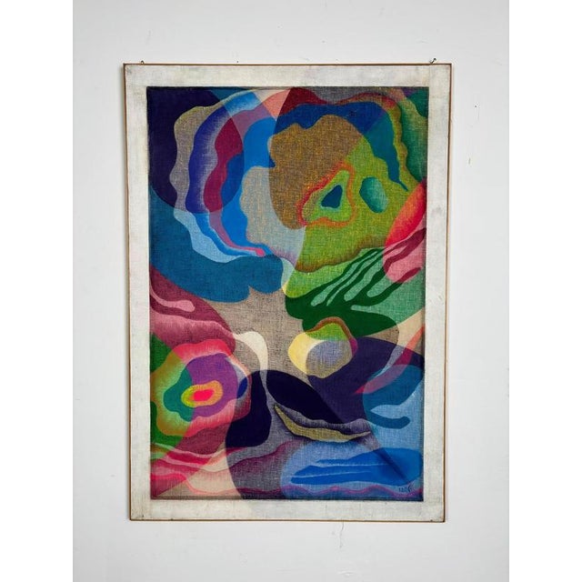 Modern Isa Di Battista Gorini, Abstract Composition, 1980s, Paint on Canvas For Sale - Image 3 of 7
