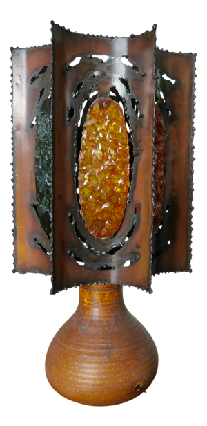 Large Brutalist Lamp from Accolay, 1960s